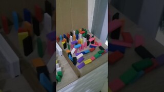 DOMINO PYRAMID IS SMALL AND BIGGER  [DOMINOE'S INDONESIA PART 16] #balokdomino sorry its too stabil.