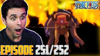 "CHOPPER WITH THE BIG SAVE" One Piece Ep. 251,252 Live Reaction!