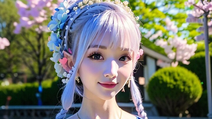 【赛博coser】神里大小姐皮肤展示：花时来信+莹辉流华