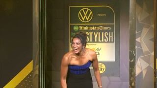 PV Sindhu groves while playing badminton at Hindustan Times India’s Most Stylish