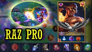 RAZ GAMEPLAY PRO BUILD ARENA OF VALOR Lord Wariors