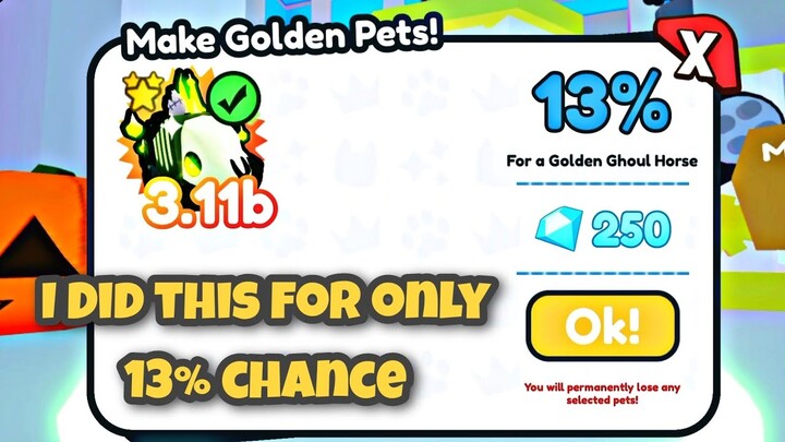 Mythical Pet for Only 13% Chance And This Happened | PET SIMULATOR X