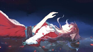 『红线仙下红线牵，苦情树下苦情缘，若当来世，我来了，你还在，这便是缘』
