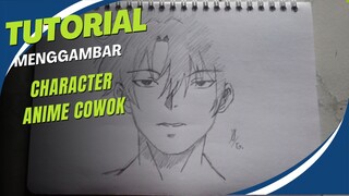 Menggambar Character Anime Cowok Simple