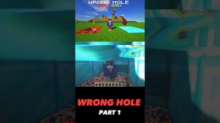 Oops wrong hole part 1 #minecraft   #minecrafttagalog  #minecraftshorts #filipino