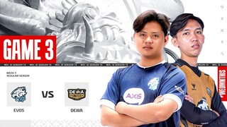 EVOS GLORY vs DEWA UNITED ESPORTS | Regular Season Week 3 Day 1 | Game 3 | #MPLIDS13