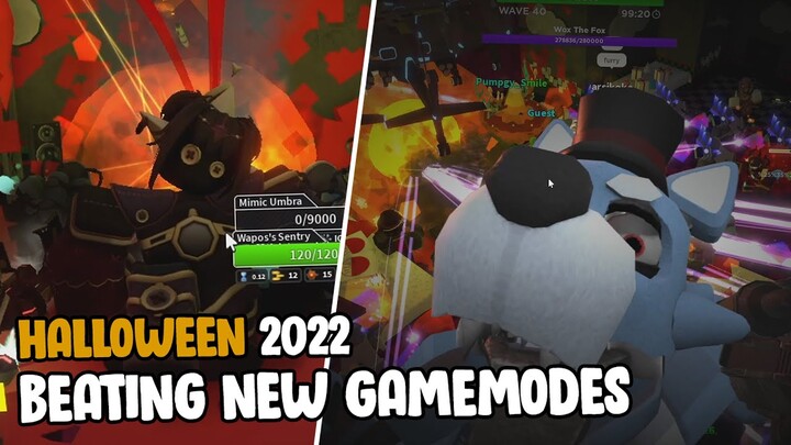 BEATING THE NEW HALLOWEEN GAMEMODES (TDS UPDATE) | ROBLOX