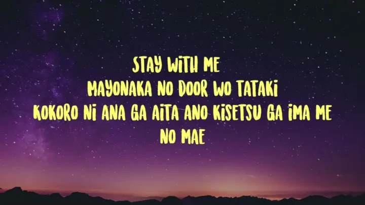Miki Matsubara- Mayonaka No Door (Stay With Me) Lyrics