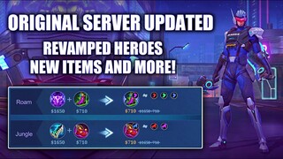 NEW REVAMPED HEROES AND ITEM FOR ORIGINAL SERVER UPDATE | MOBILE LEGENDS