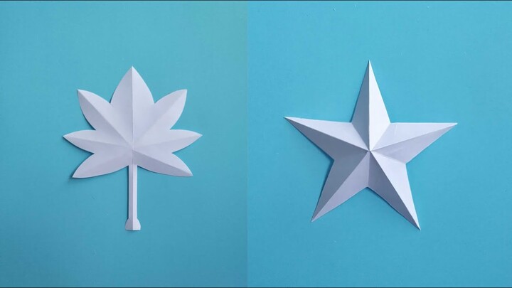 Cắt Lá Phong Và Ngôi Sao 3D | Cut Maple Leaves And 3D Stars