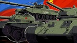 Tank Soviet di anime (jalur Soviet yang andal)