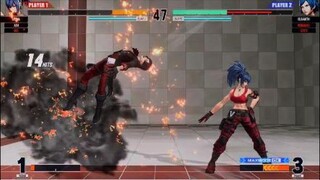 KOF15　チャンピオン　レオナ　レアキャラのスピード15Hitコンボ　新レオナスタイル