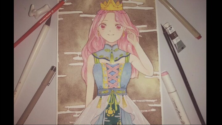 Một chiếc video xinh xinh•Tranh vẽ anime girl_ Min Art