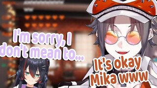 Mika Accidentally Walks in Mysta's Stream and Gets Panic [Nijisanji EN Vtuber Clip]