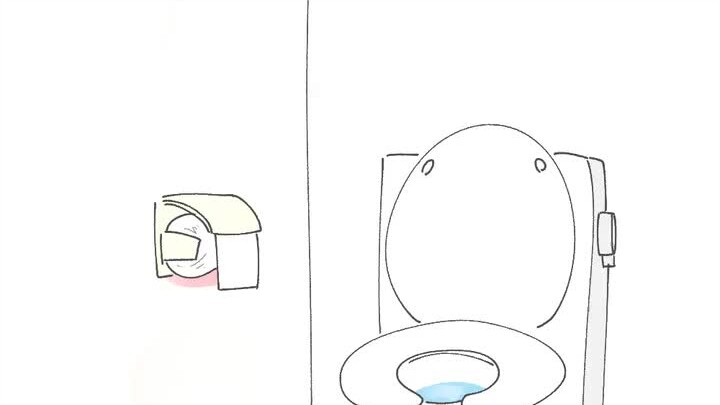 What happens when a nervous cat meets the toilet...