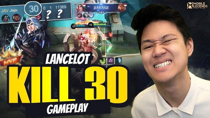 LANCELOT JUNGLER KILL 30 GAMEPLAY PERFECT EARLY SAMPAI END GAME - Mobile Legends