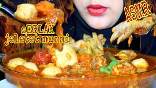 ASMR SEBLAK JELETET MURNI || SEBLAK BAKSO IKAN TULANG AYAM || CEKER AYAM || ASMR INDONESIA