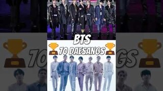 BTS All 70 Daesangs and MAMA Platinum Award #shorts