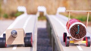 A car powered by CO2 VS a pressurized Coke can, who is faster?