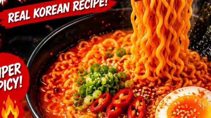 🔥 How Spicy Korean Ramen Is Made 🇰🇷🍜 | INSANELY SPICY! #shorts