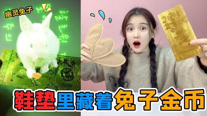 “Rabbit Gold Coins” Hidden in the Insoles? A Ghost Rabbit Appears at Midnight—Open It Up and It’s Al