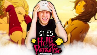 Everything's a LIE! 😂 | Hell's Paradise S1 E5 Reaction (The Samurai & the Woman)