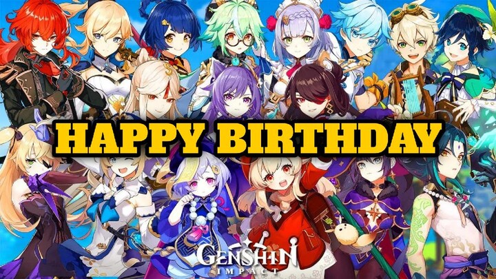 Ucapan Selamat Ulang Tahun Dari semua Carakter Genshin Impact 🥳