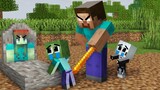 Monster School : Poor Father Herobrine and Good Baby Zombie - Sad Story - Minecraft Animation