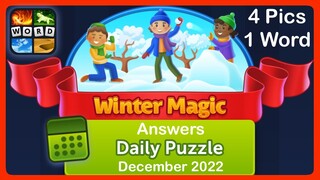 4 Pics 1 Word - Winter Magic - December 2022 - Answers Daily Puzzle + Bonus Puzzle