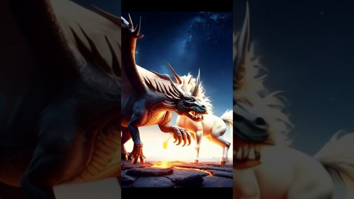 Jungle Titan (Tiger-Gorilla Hybrid)/Dragon-Unicorn Hybrid