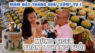 Tiger 1 tháng tuổi, Color Man và bà xã VUI MỪNG làm MÂM ĐẦY THÁNG thiệt xôm tụ cho con ! | CMF