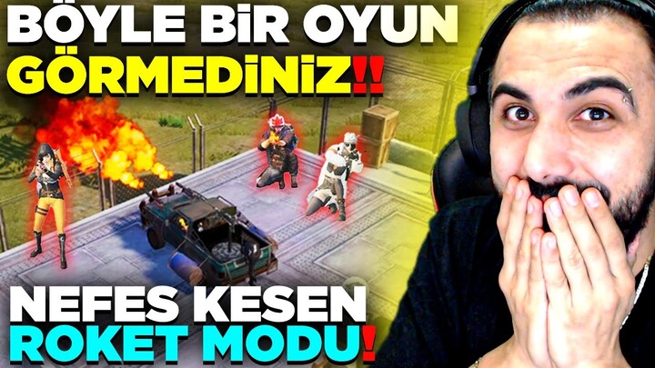 DAHA ÖNCE BÖYLE BİR MAÇ OYNAMADIM!! 😮 NEFES KESEN ROKET MODU! | PUBG MOBILE