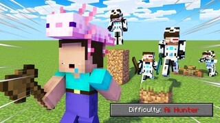 จะเกิดอะไรขึ้น? ถ้ามี Ai Hunter ตามไล่ล่าคุณตลอดเวลา [ โหดจัด ] | Minecraft