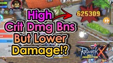 [ROX] The Diminish Effect Of Crit Damage. High Crit Dmg Bns Does not mean High Damage | King Spade