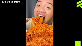 Makan mie Samyang spicy + jamur enoki ceker mercon 🥵