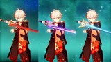 Kazuha's Weapon Comparison Kagotsurube Isshin VS Freedom-Sworn VS Mistsplitter Reforged