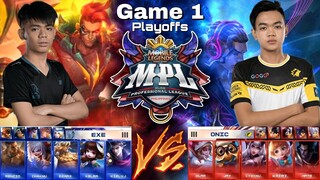 Mainit na laban! EXE vs ONIC [Game 1 Bo5] | (FILIPINO) MPL-PH S7 Playoffs Day 2 |  MLBB