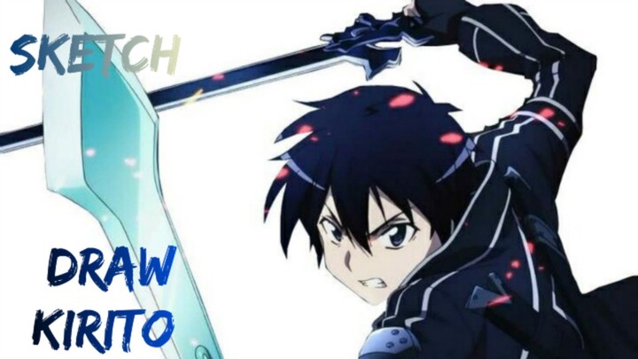 Mimin Menggambar King Harem Dari Aincrad | How to Draw Kirito From Sword Art Online (Sketch)