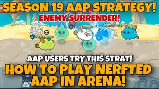 JIHOZ NERFTED MY AXIES NOT MY SKILLS! | S19 AAP AXIE ARENA STRATEGY