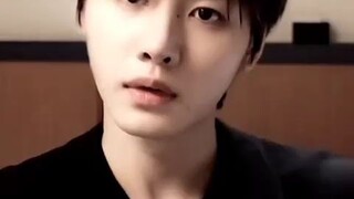 Hoon wearing a black v-neck top is all I ever need.