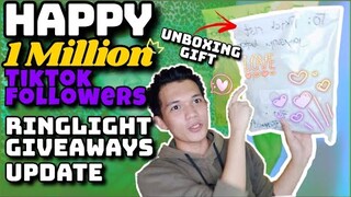 HAPPY 1Million tiktok followers | ringlight giveaways update | UNBOXING GIFT