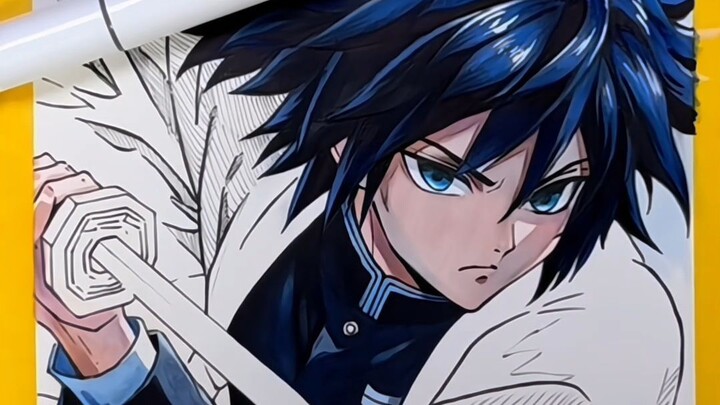 Your eyes are a deep blue sea Beneath that patchwork haori.. half regret, half hope