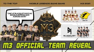 MGA TEAM NA KASALI SA M3 | KAYA BANG MAG BACK TO BACK CHAMPION NG PILIPINAS | M3 TEAM REVEAL |