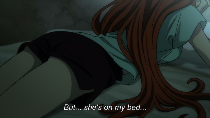 BUT... SHE'S ON MY BED!!