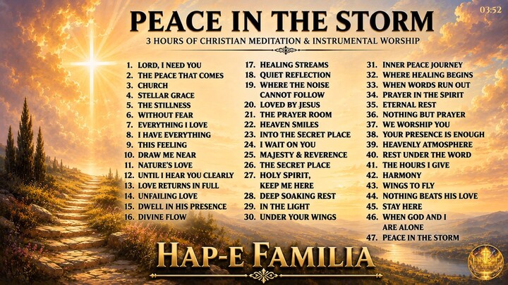 Peace In The Storm | 3 Hours of Christian Meditation & Instrumental Worship - Hap-e Familia