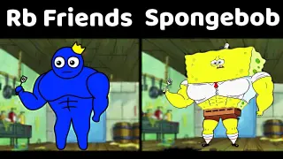 Bodybuilder Blue vs Spongebob cartoon Animation
