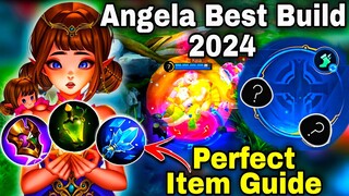 ANGELA BEST BUILD & EMBLEM 2024!🌸ITEM GUIDE TO RANK UP FAST!🔥