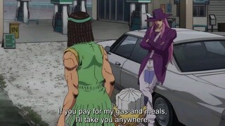 Jojo Stone ocean final scene (every one is alive but the timeline is change)