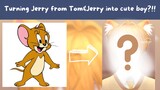 Turning Jerry from Tom and Jerry into cute anime boy 😍 | JERRY FANART | TUTORIAL | EXPANSION | IDN