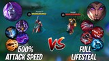 Moskov 500% Attack Speed Vs Yu Zhong Exorcists Full Lifesteal - Mobile Legends